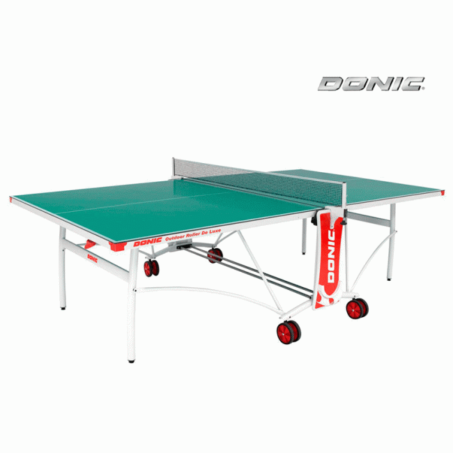 Всепогодный теннисный стол Donic Outdoor Roller De Luxe зеленый
